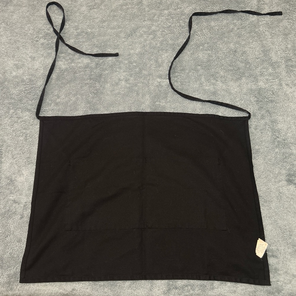 Allstar Uniforms Black 2-Pocket Server Waist Apron - Picture 5 of 11